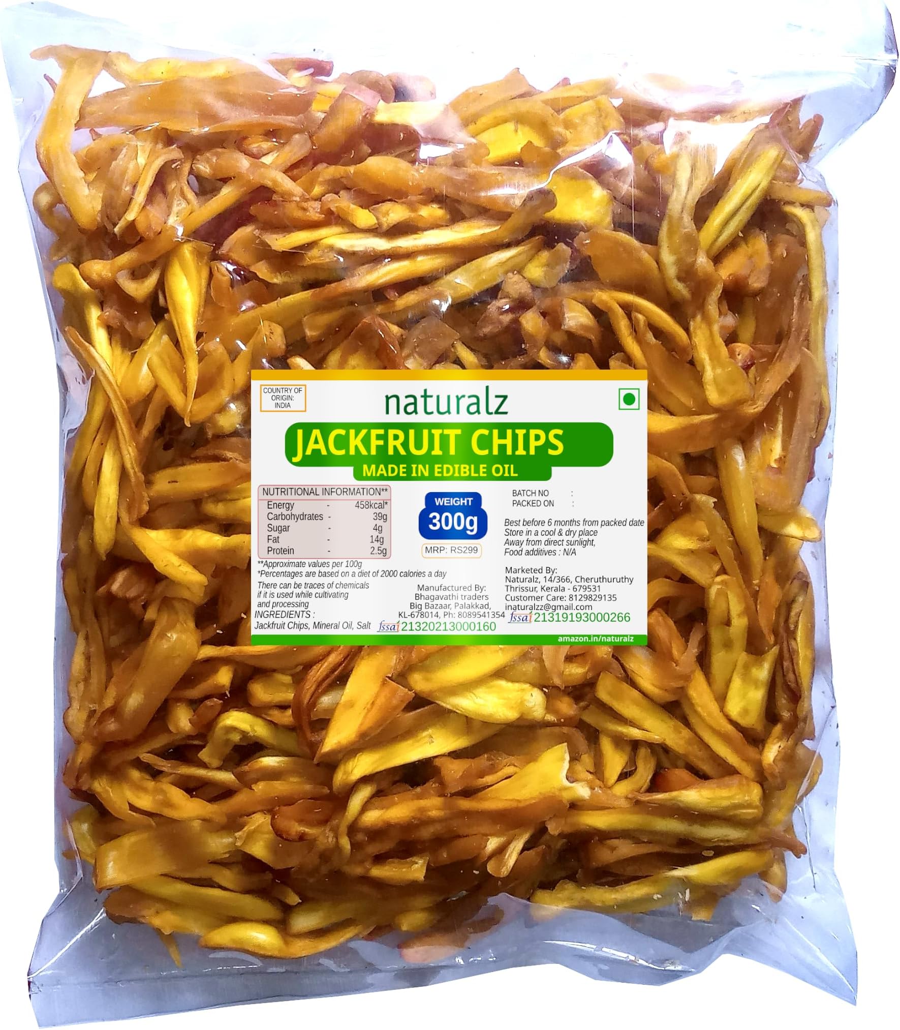Naturalz Kerala Jackfruit Chips Made in Edible Oil - 300g (1)