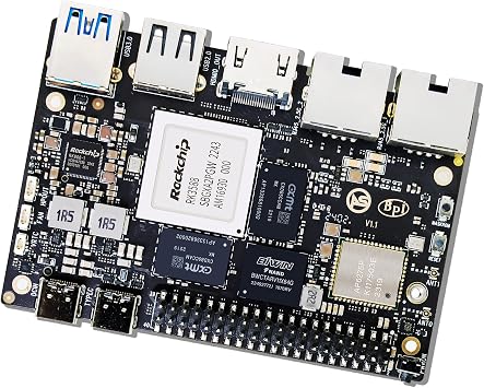 youyeetoo Banana Pi BPI-M7 Pico-ITX Motherboard RK3588 SBC 6 Tops NPU AI Accelerator, 8K Video, Dual 2.5G Ethernet, WiFi 6, BT5.2 - Android Linux Support - Ideal for Tinkerers 8+64GB