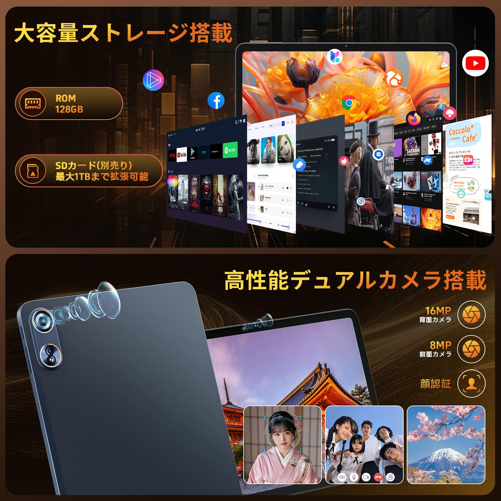 Amazon.co.jp: 【Android 16 タブレット 12インチ】Naktoce K90