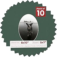 Vista 9 de Tapete de 8 x 10 pulgadas, corte biselado para fotos de 5 x 7 pulgadas, con apertura de tablero de fotos ovalado blanco precortado, sin ácidos, mate