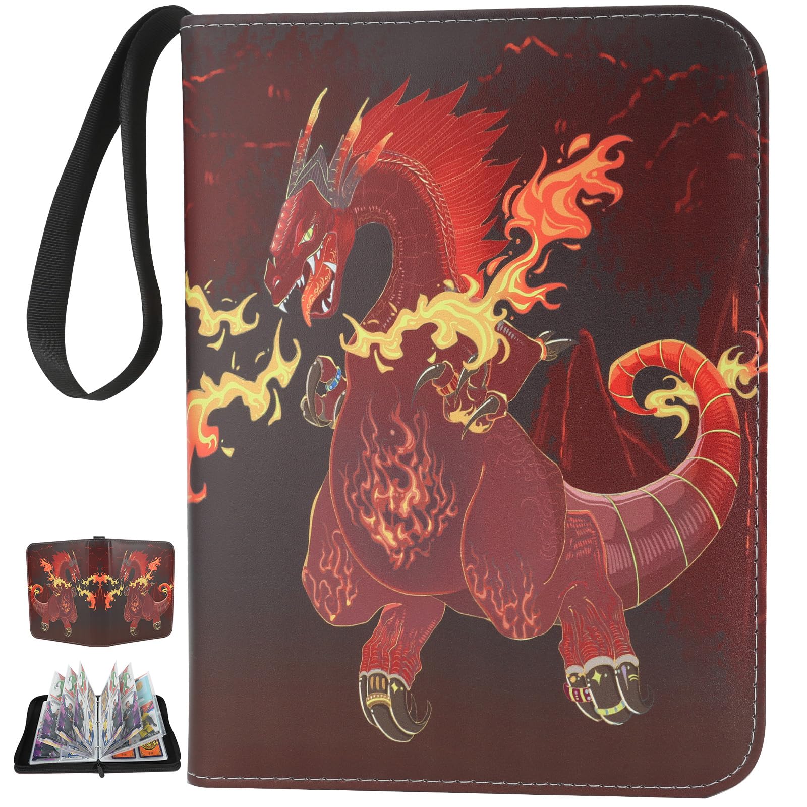 Album Pour Cartes Pokémon - 50 Pages - Capacité 400 Cartes - Classeur 3 Anneaux - Portable