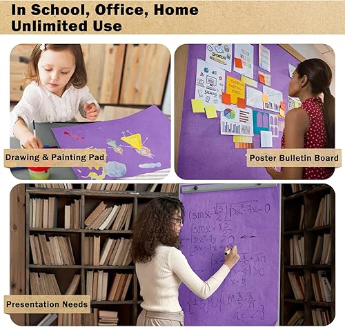 Vista 105 de RUSPEPA Rollo grande de papel de estraza de 30 x 393 pulgadas (32.8 pies), papel de regalo morado reciclable para envolver regalos de cumpleaños