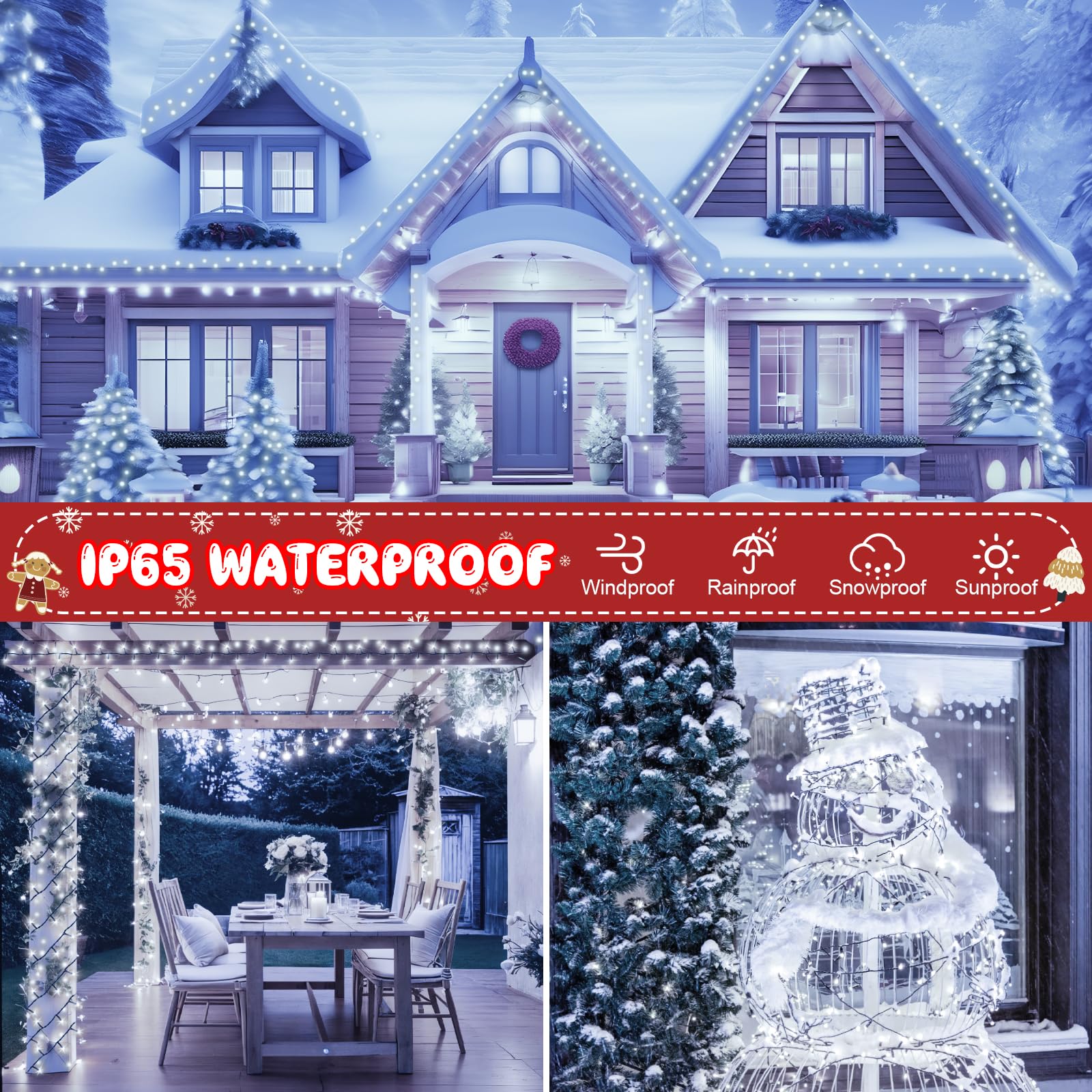 cshare Christmas Tree Lights Outdoor - Image 4
