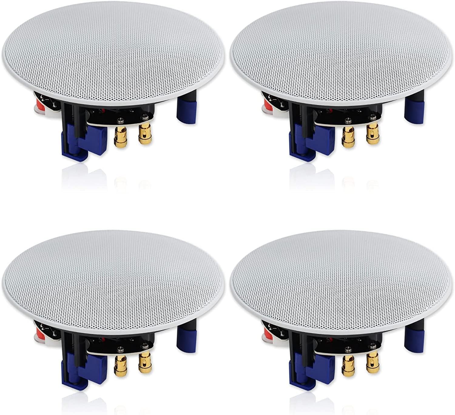 320 Watts 2 Way Flush Mount in Ceiling Speakers 4 Inches for Bathroom, Kitchen,Living Room,Office 4 Speakers