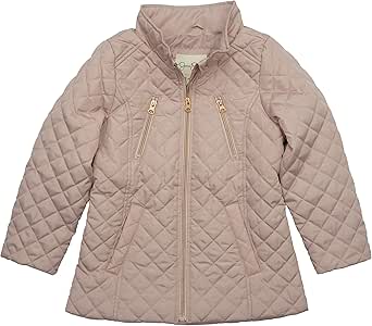 Jessica Simpson Girls' Quilted Barn Jacket, Dusty Pink, 14/