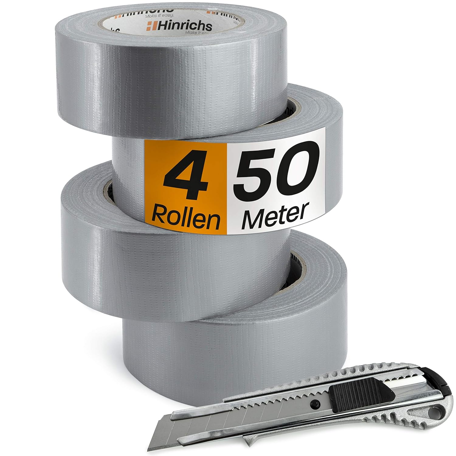 Hinrichs 4 Rolls of Gaffer Tape silver Duct Tape interior and