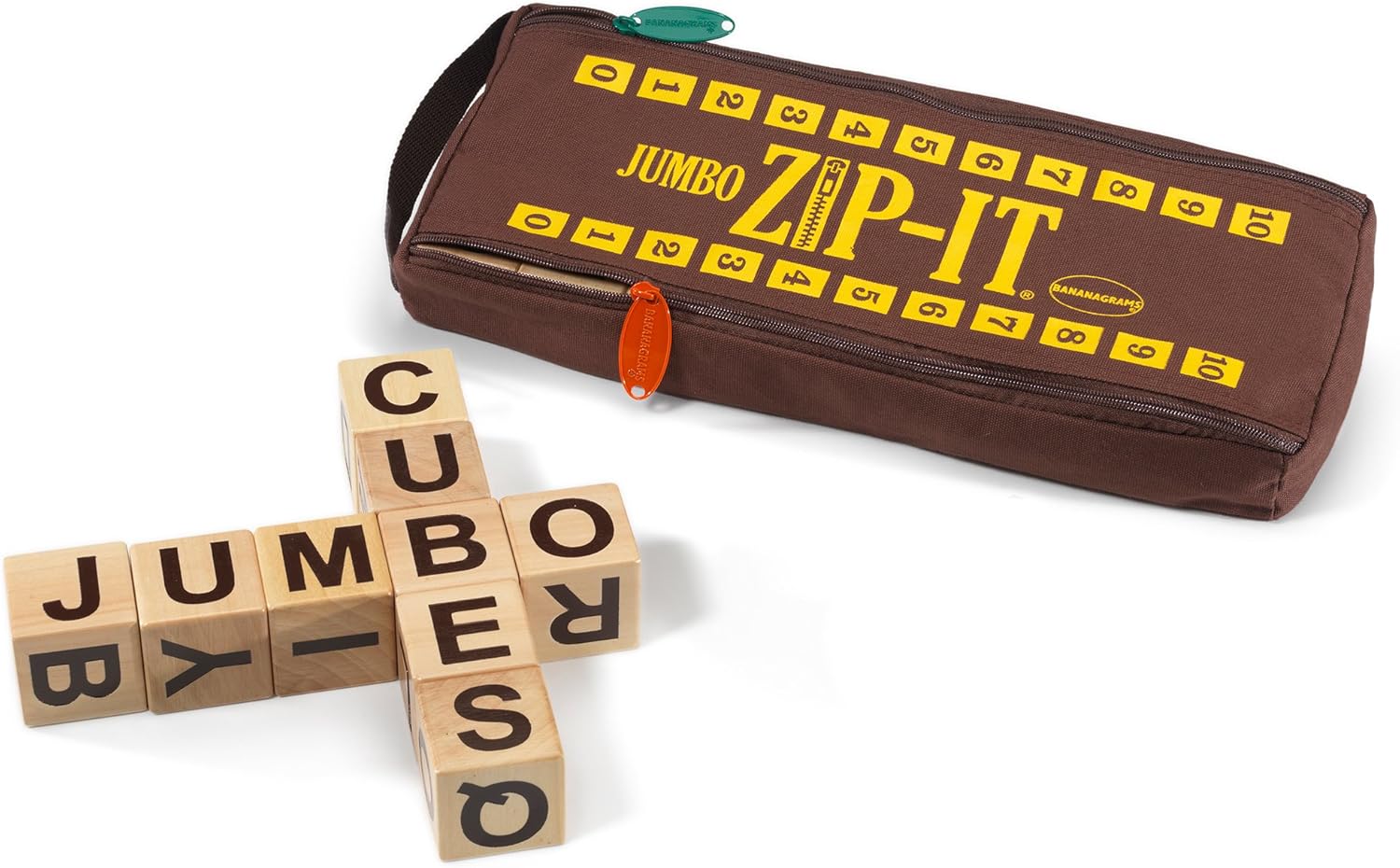 Amazon.co.jp BANANAGRAMS Jumbo ZipIt 英語 クロスワードゲーム 英語ゲーム 正規品 おもちゃ