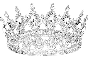 Sparkling Silver Sliver Crown: A Majestic Tiara for Queens and Princesses