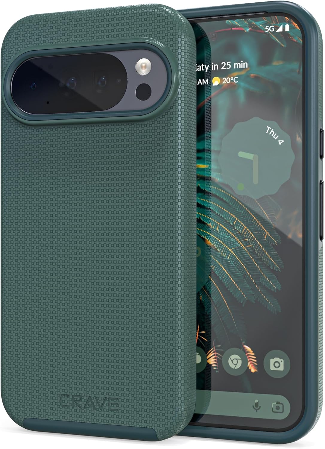 Crave for Google Pixel 10 Case and Pixel 10 Pro Case, Shockproof Protection Dual Layer (6.3 inch) - Forest Green