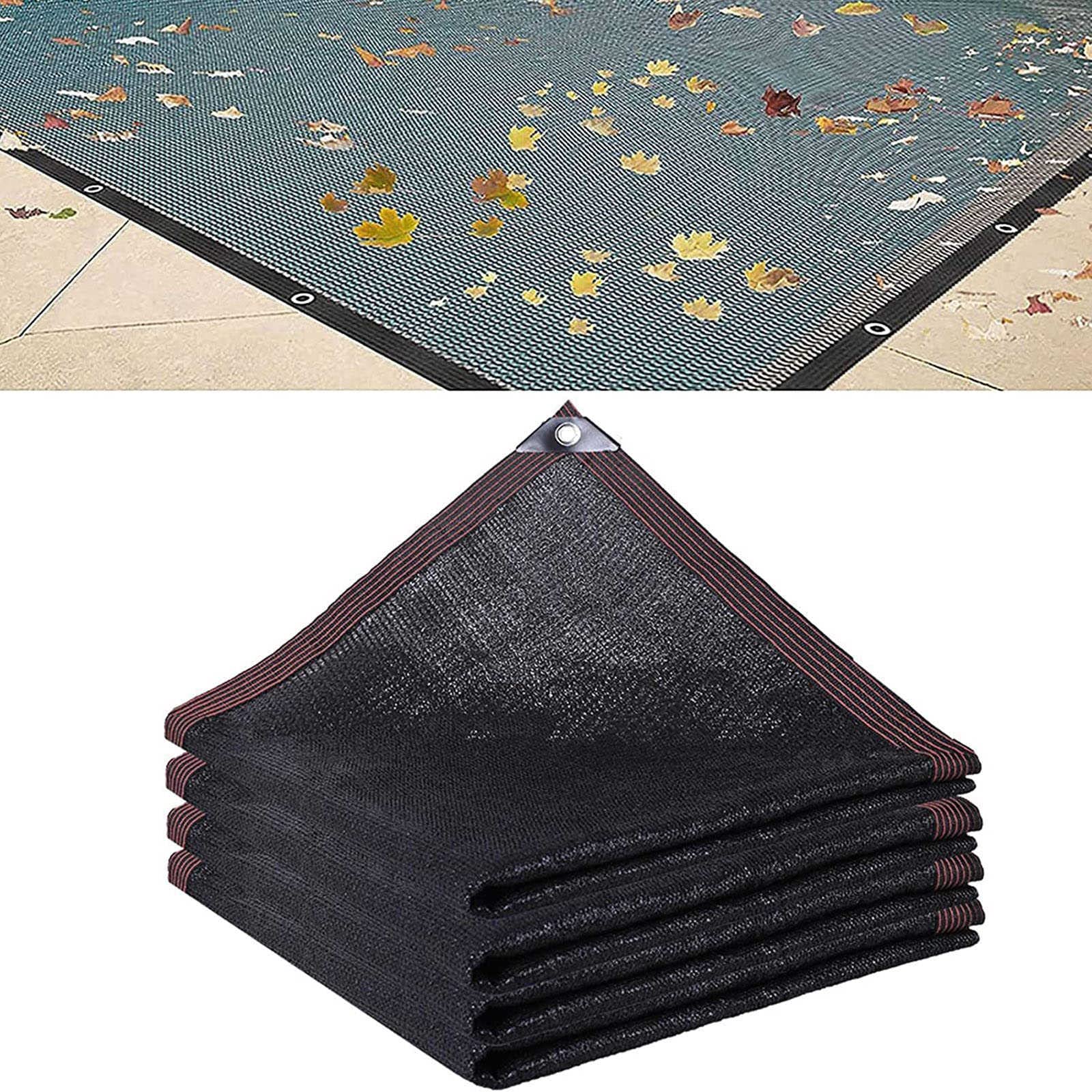 Copertura per rete fogliare per piscina a maglia fine - Rete fogliare rettangolare per piscine interrate - Copertura di sicurezza per piscina autunnale invernale Rete di protezione per piscina facil
