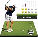Bearwill Golf Mat 31mm, 5x4ft/5x5ft Golf Hitting Mats for Practice Outdoor Indoor, High-Elasticity Artificial Turf Mat for Garage Simulator Chipping Driving Training