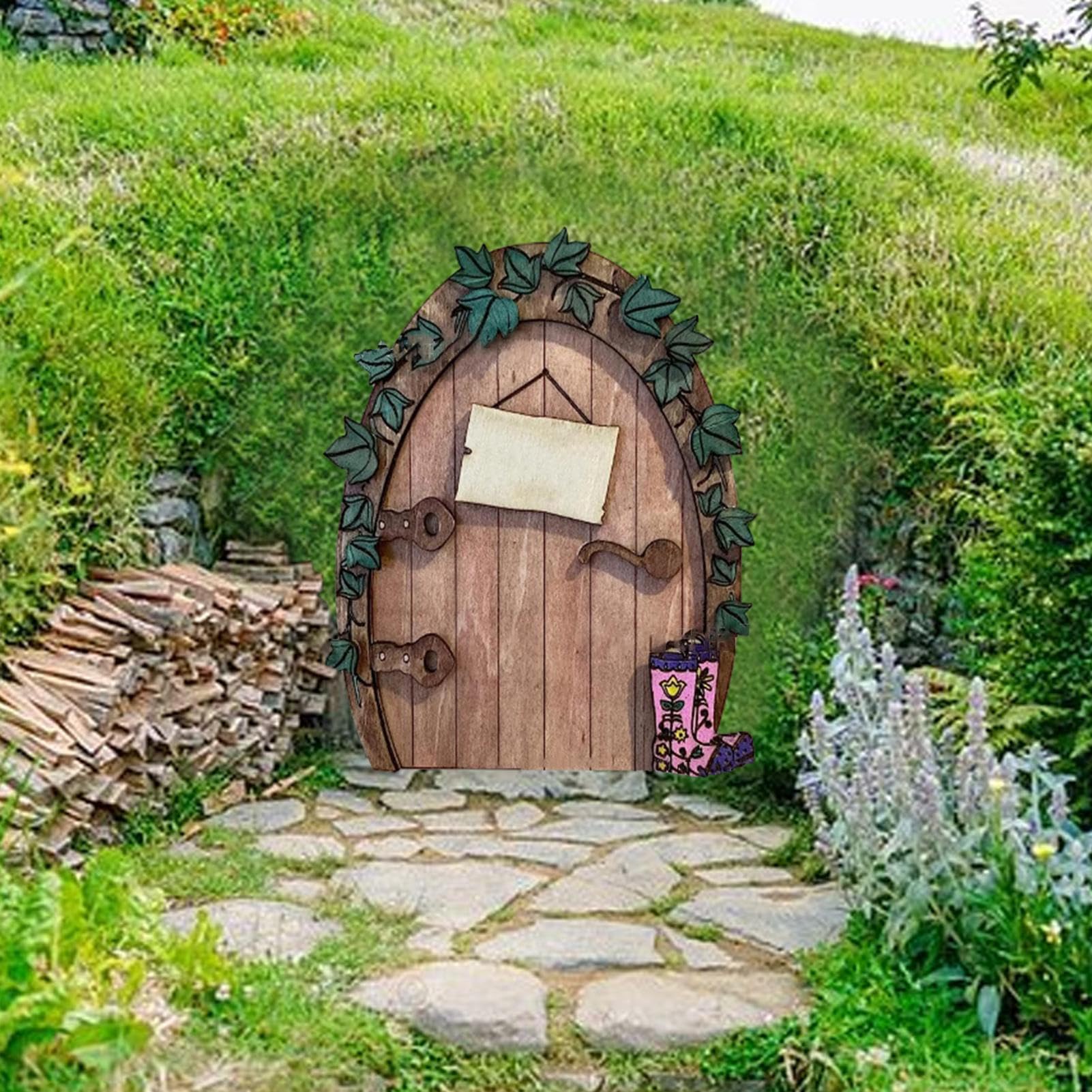porta fatata per alberi, porta fatata per porta decorazione giardino