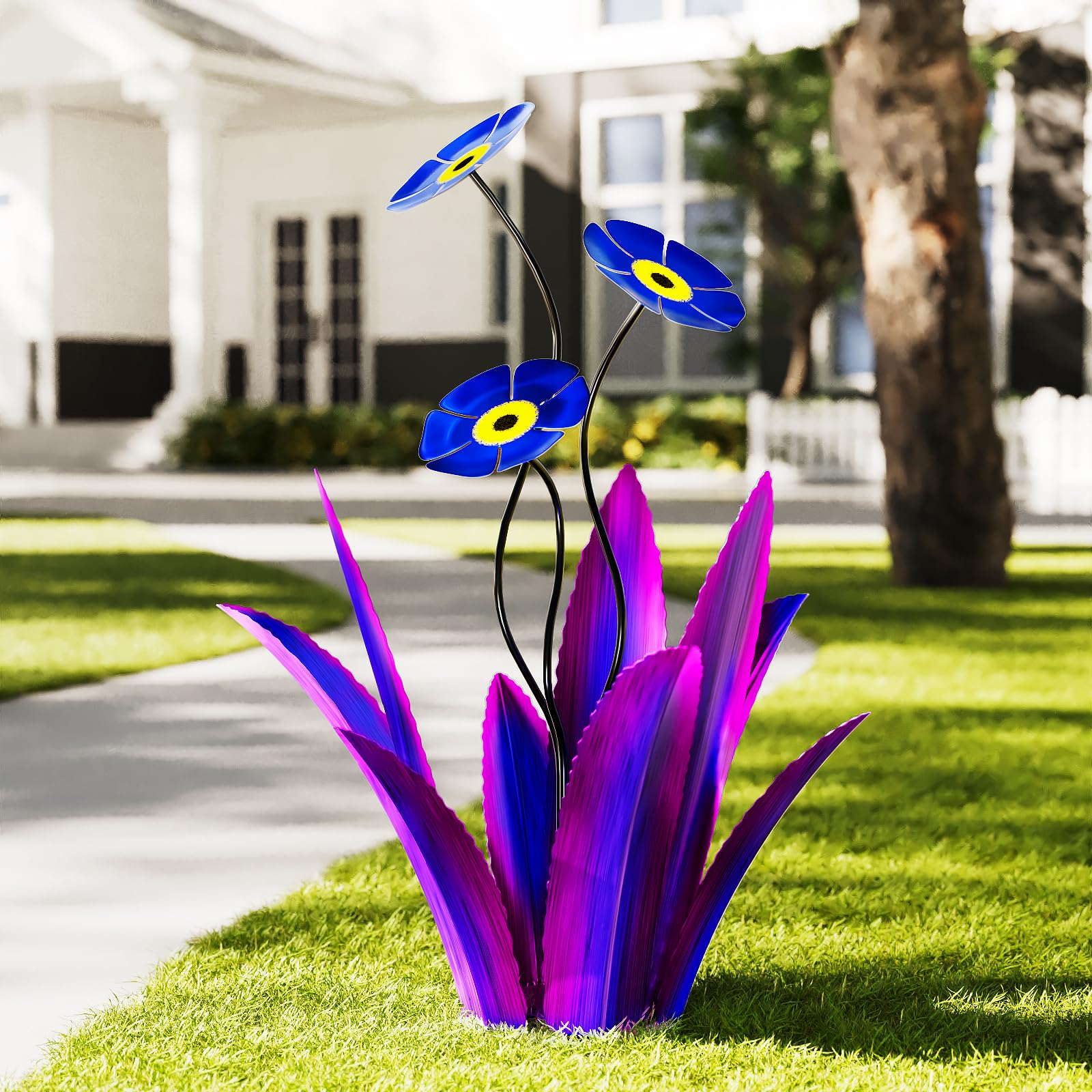 Amazon.com : FLYVOLE Upgraded Large Metal Yard Art, Agave