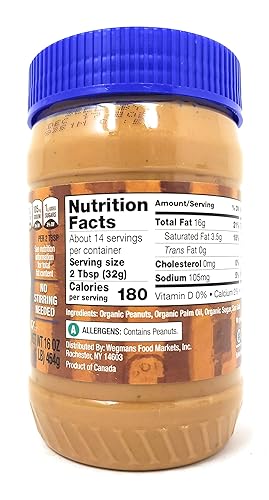 Miniatura 2 de Wegmans Organic Mantequilla de maní para untar 2 paquetes (crujiente)