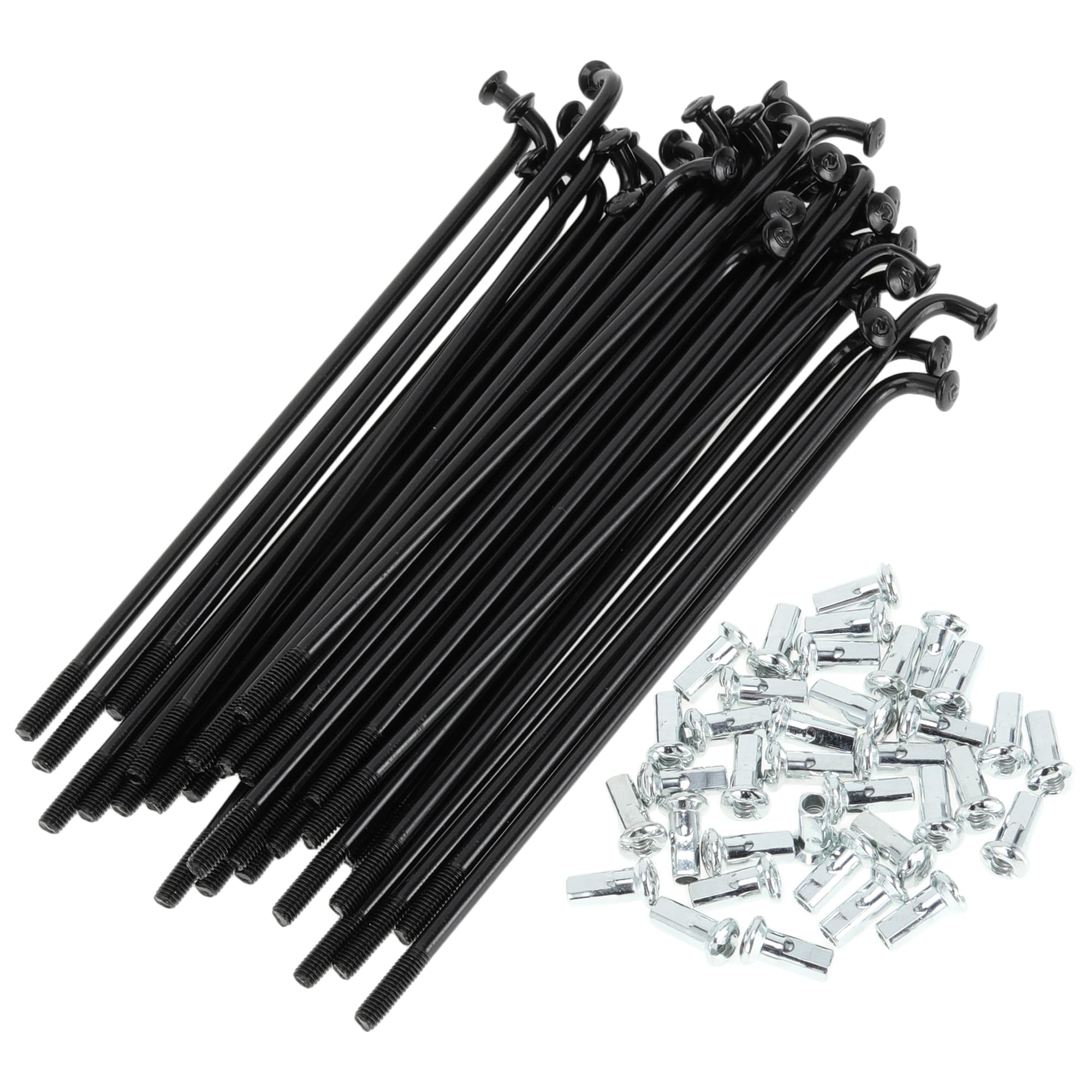 RATCHROLL 1 Set Universal Bicycle Spokes 12G 101mm Length Bike Wheel Spokes Nipple Black Carbon Steel