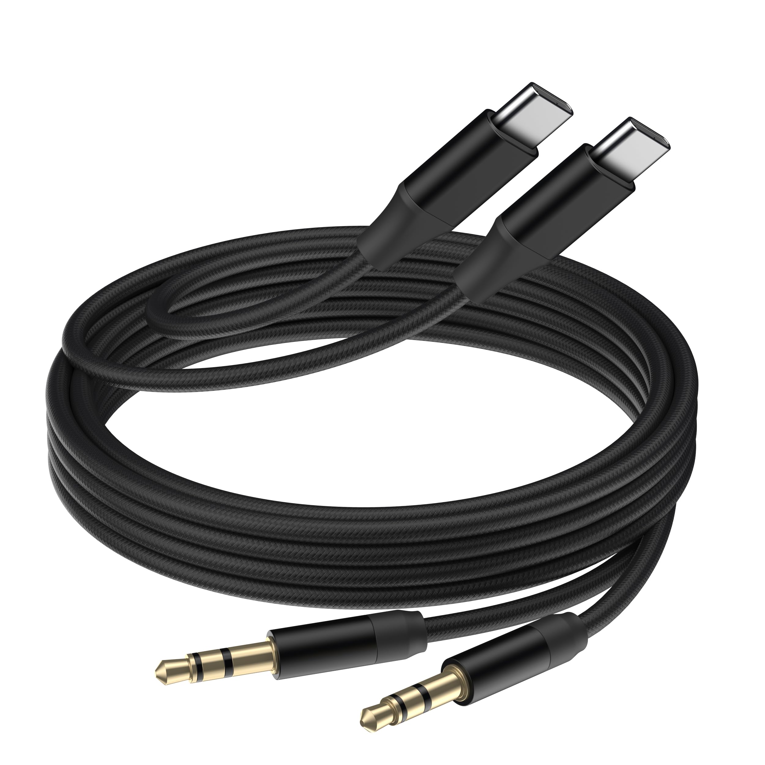 Meliya USB C to 3.5mm Audio Aux Jack Cable (2-Pack,3.3ft), Type C to 3.5mm Headphone Car Stereo Cord Compatible for iPhone 16/15 Pro,Galaxy S25 S24 S23 S22 Ultra,iPad Pro,Pixel 9 8 7 Pro