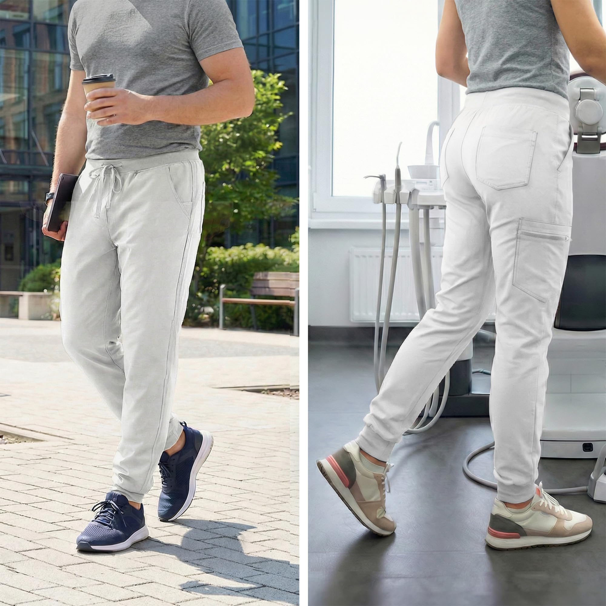 Stenso Nobby Pantalones Sanitarios con Elastano - Uniformes Sanitarios - Pantalones de Trabajo Unisex