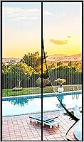 Vista 10 de Malla magnética para puerta de 38 x 98 pulgadas, se adapta a puertas de 36 x 96 pulgadas, funciona para patio, puerta corredera, mantiene fuera