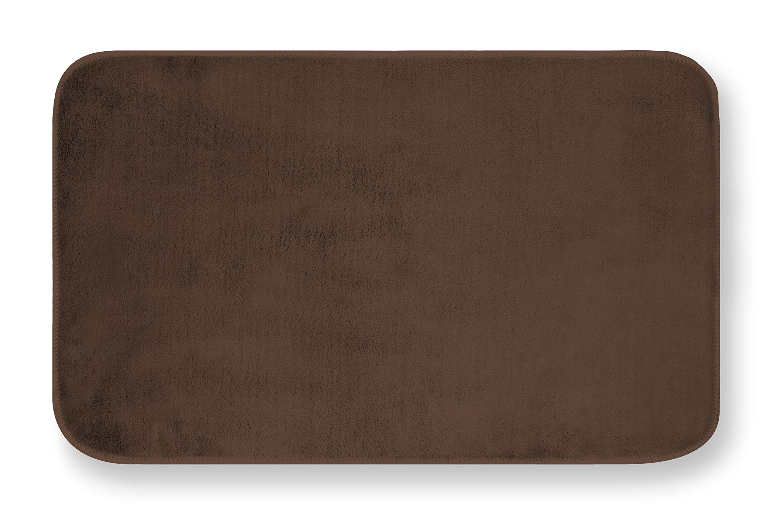 GEMITEX Merlino Tapis 40 x 70 cm Marron Ultra Doux Polyester