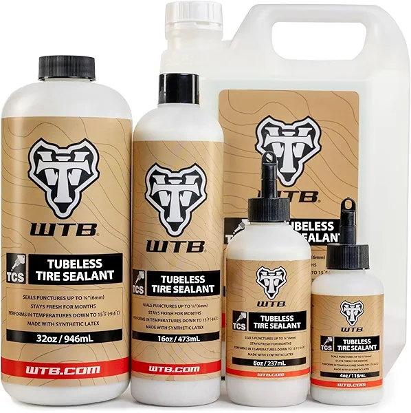 WTB Tubeless Bicycle Tire Sealant (4 oz to 1 Gallon) - Quick Seal for Punctures up to 6mm - All Conditions