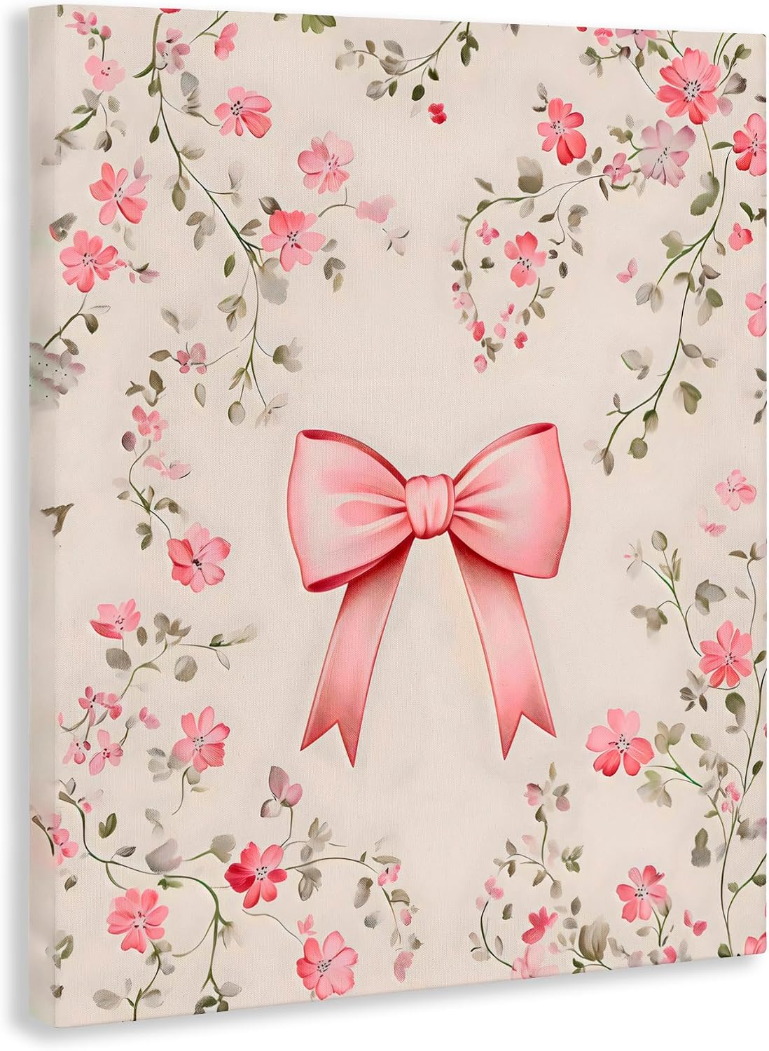'Girly Ribbon Bow'| Canvas Art | Stupell Industries | 16 x 20 Inches, Easy to Hang and Sturdy, Made in USA, by Arlington Prints