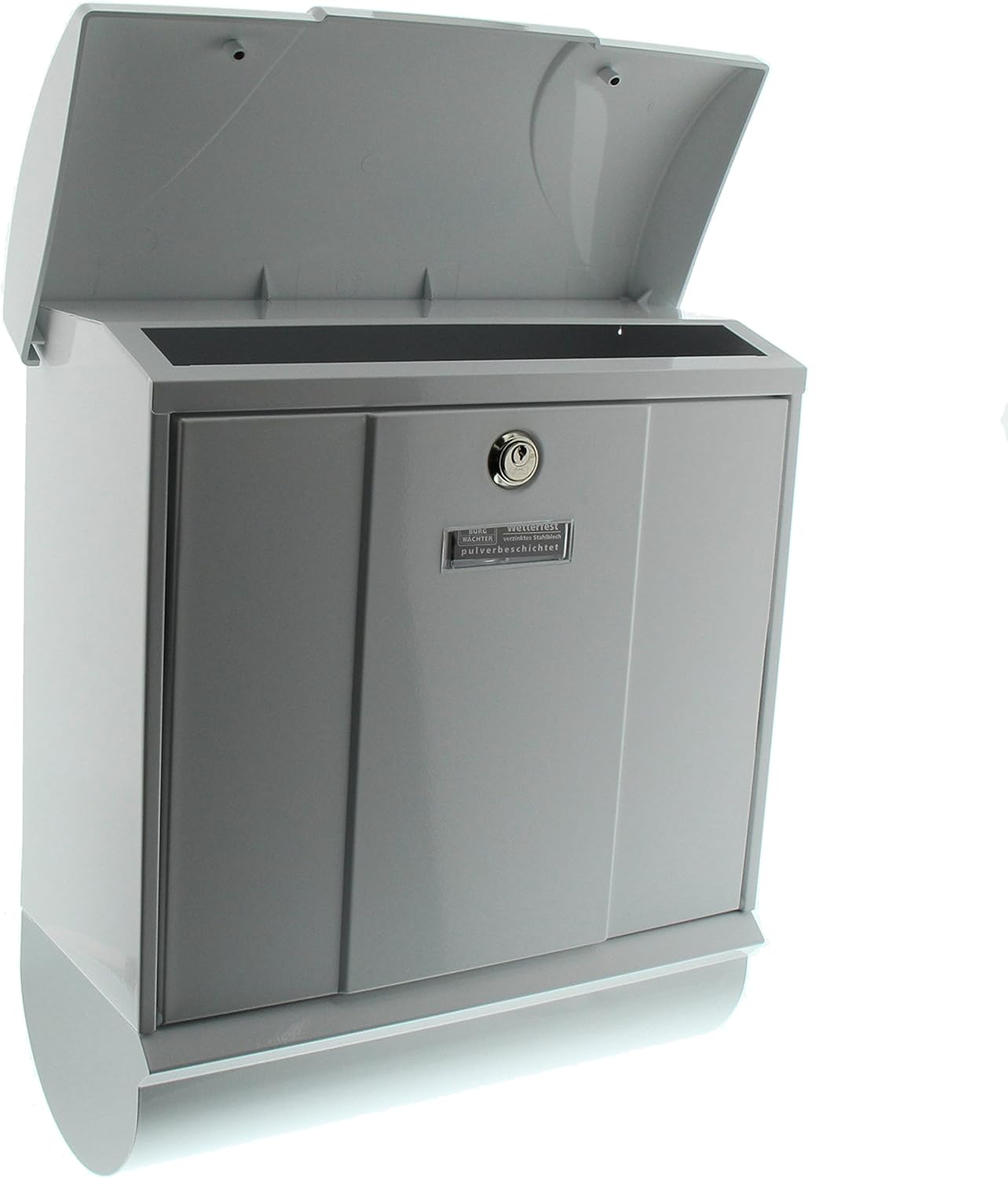 Burg-Wächter Letterbox Set with Integrated Newspaper Compartment, A4 Throw-in Format, EU Norm EN 13724, Galvanized Steel, Olymp-Set 91600 W, White