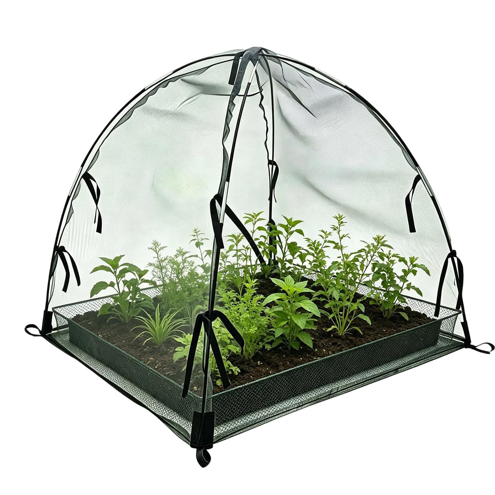 MFYOUPK Garden Mesh Net Cover, Breathable Plant Protection Tent Portable Plant Mesh Cover Sun-Proof Net Protector For Vegetable Strawberry Flower