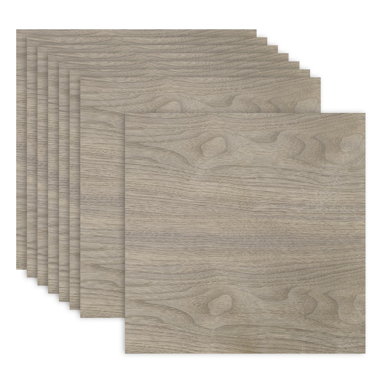 QUARKZMAN 8 Piezas De Tableros De Madera De Nogal, 16 X 16 X 1/8 Pulgadas Madera Sin Acabar Paneles Ligeros Y Duraderos Para Corte Y Grabado Laser, Manualidades, Pintura, Modelos De Aviones