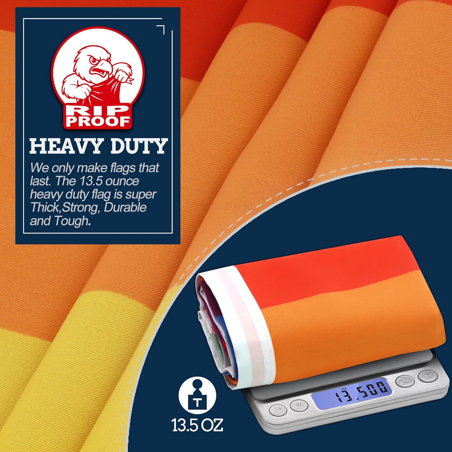 Anley Rip-Proof Double Sided 3-Ply Rainbow Flag 3x5 Foot - Vivid Color, Canvas Header and Wrinkle Resistant - The Strongest, Longest Lasting Pride LGBTQ Flags 3 X 5 Ft
