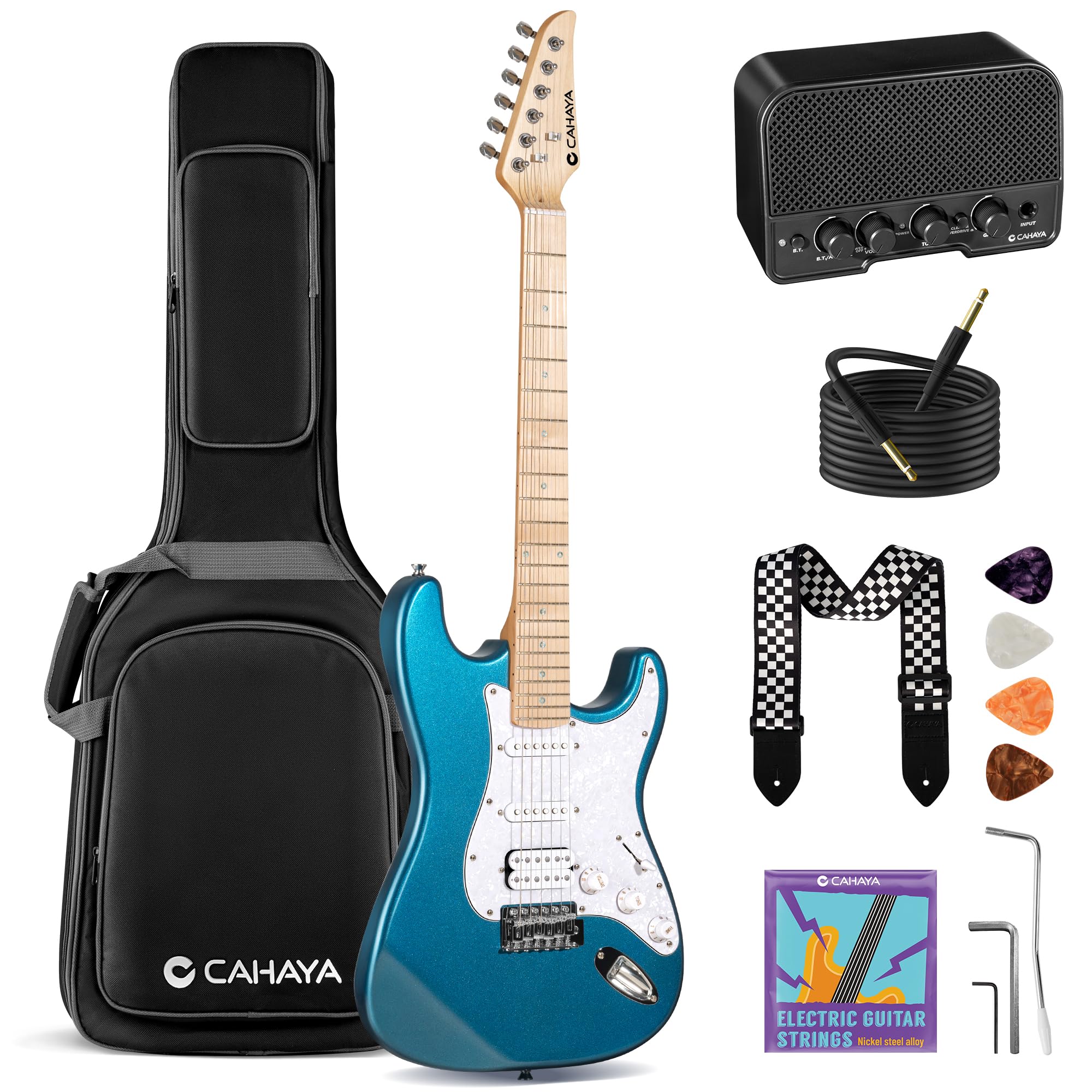 Amazon | CAHAYA エレキギター 初心者セット 39インチ HSSピックアップ