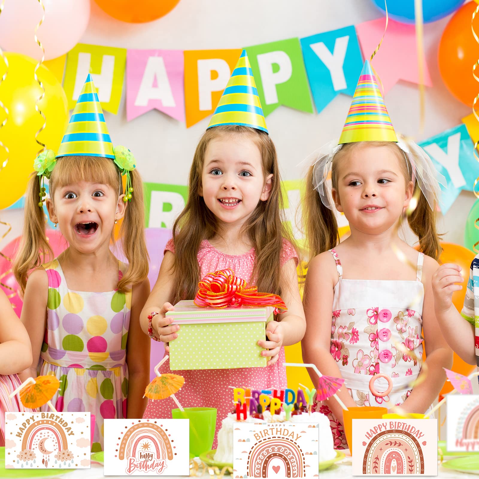 40x Geburtstagskarten Im Cupcake-Design – Bunt & Lustig – Perfekt Für Schüler, Kinderpartys Oder Klassenzimmer
