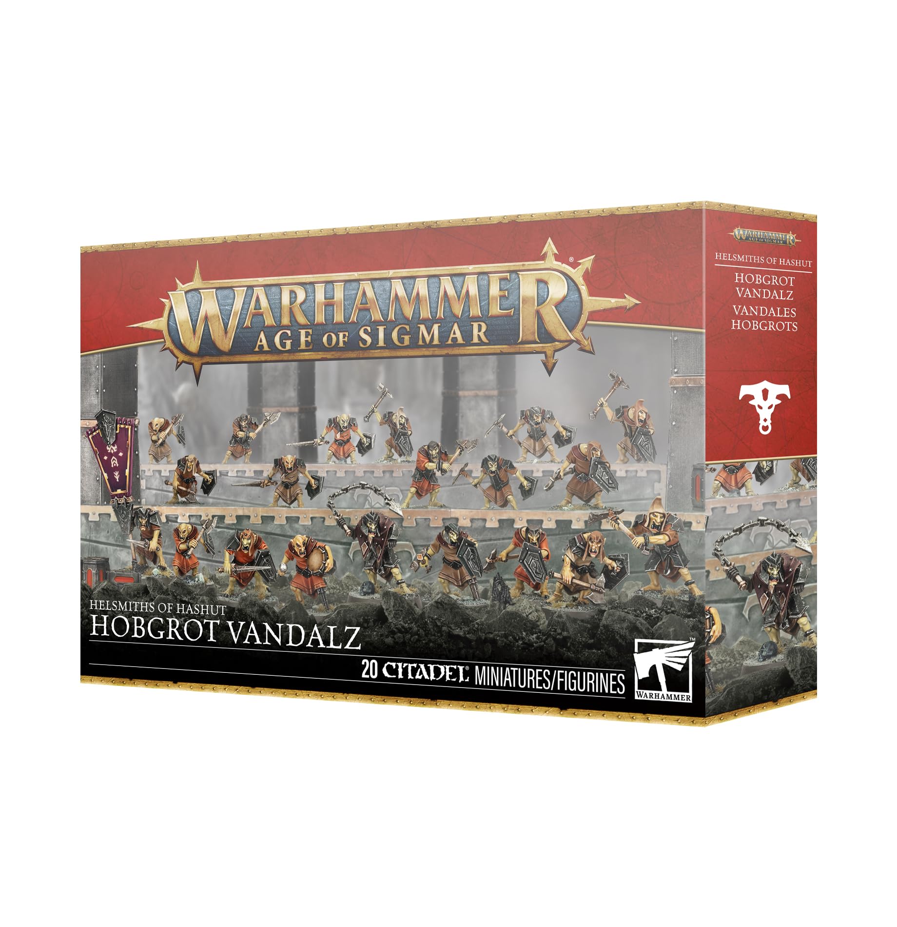 Games Workshop - Warhammer - Age of Sigmar - Helsmiths Of Hashut: Hobgrot Vandalz, Black, Grey, Red
