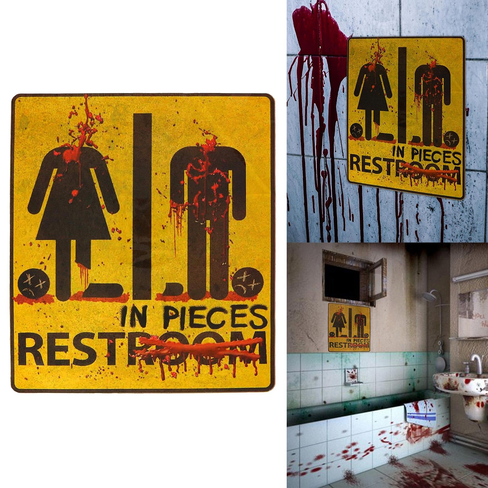 Halloween Toilet Decal Door Horror Stickers Create A Haunted House And Performances Prop With Materials