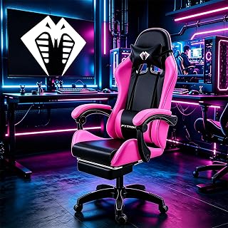 Cadeira Gamer com Design Moderno e Cores Contrastantes