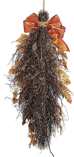 Miniatura 9 de Mokylor 2 guirnaldas de arce artificiales, 23.6 guirnaldas de cosecha de otoño, guirnalda colgante de pared de otoño con hojas de arce para