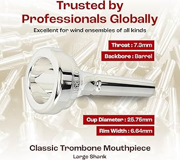 Amazon.com: Denis Wick Classic Trombone Mouthpiece Silver Plated