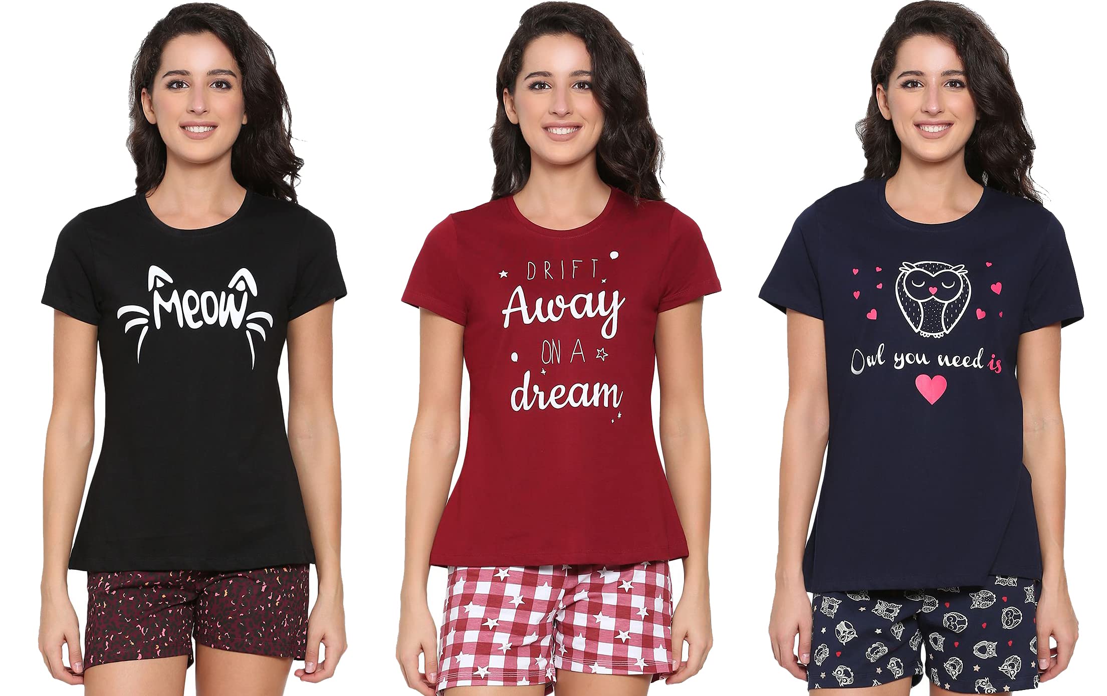 Women's Cotton Printed Pyjama Set