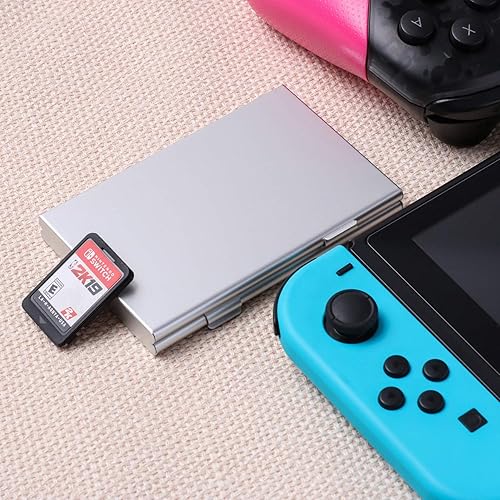 Vista 5 de ECHZOVE Funda prémium para tarjetas de juego para Nintendo Switch, soporte de cartucho de aluminio para Nintendo Switch