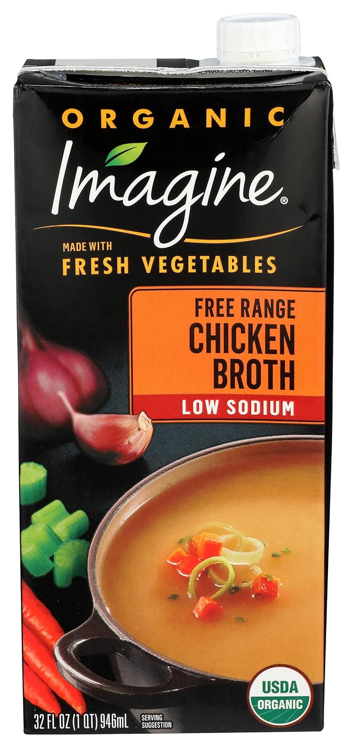 Imagine Free Range Chicken Broth, Organic, Low Sodium, 32 oz