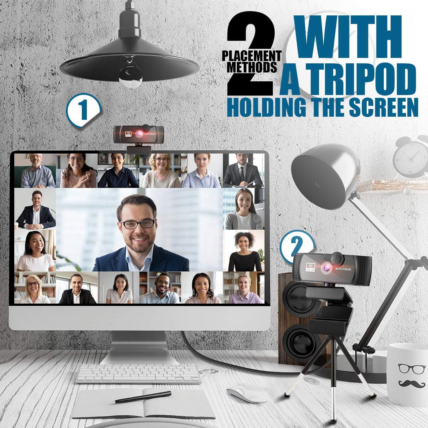 ウェブカメラ 4K 2K 1080P フル HD Web カメラマイク付き USB プラグ カメラ PC コンピュータラップトップビ