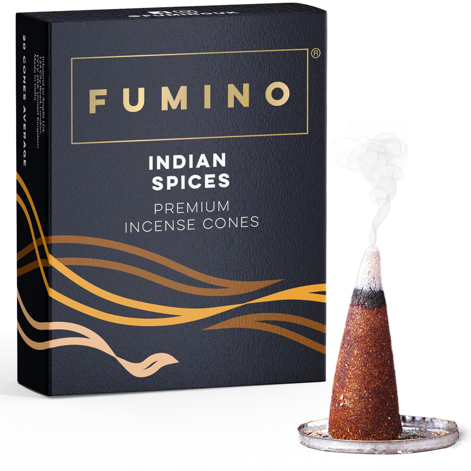 Fumino Fumino® Indian Spices Fresh Incense Cones Per Box Masala Agarbatti Joss Scent Fragrance For Relaxation And Meditation, Home And House Décor Size 20