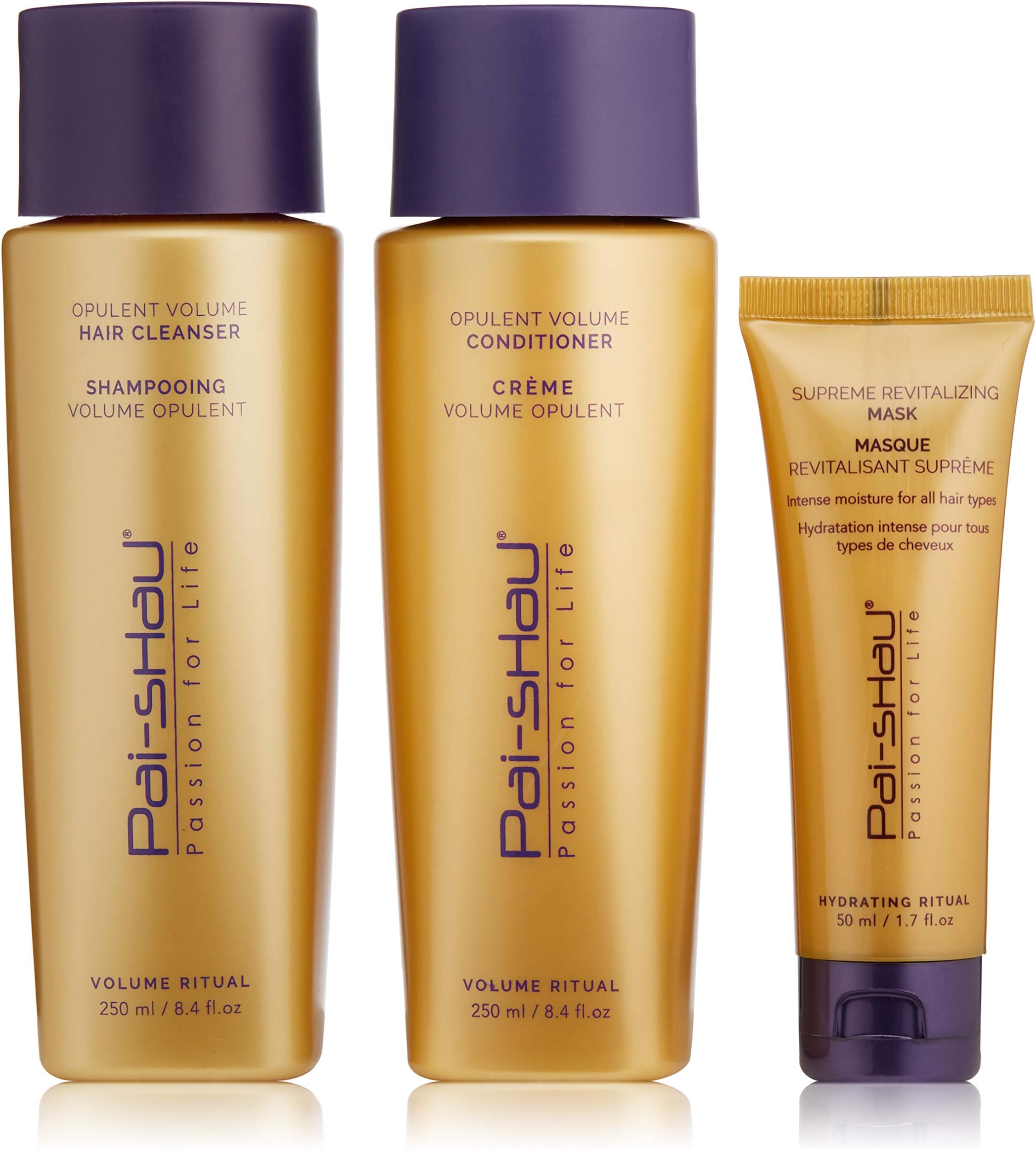 Pai-ShauOpulent Volume Cleanser, Opulent Volume Conditioner, Supreme Revitalising Mask, 3 ct.