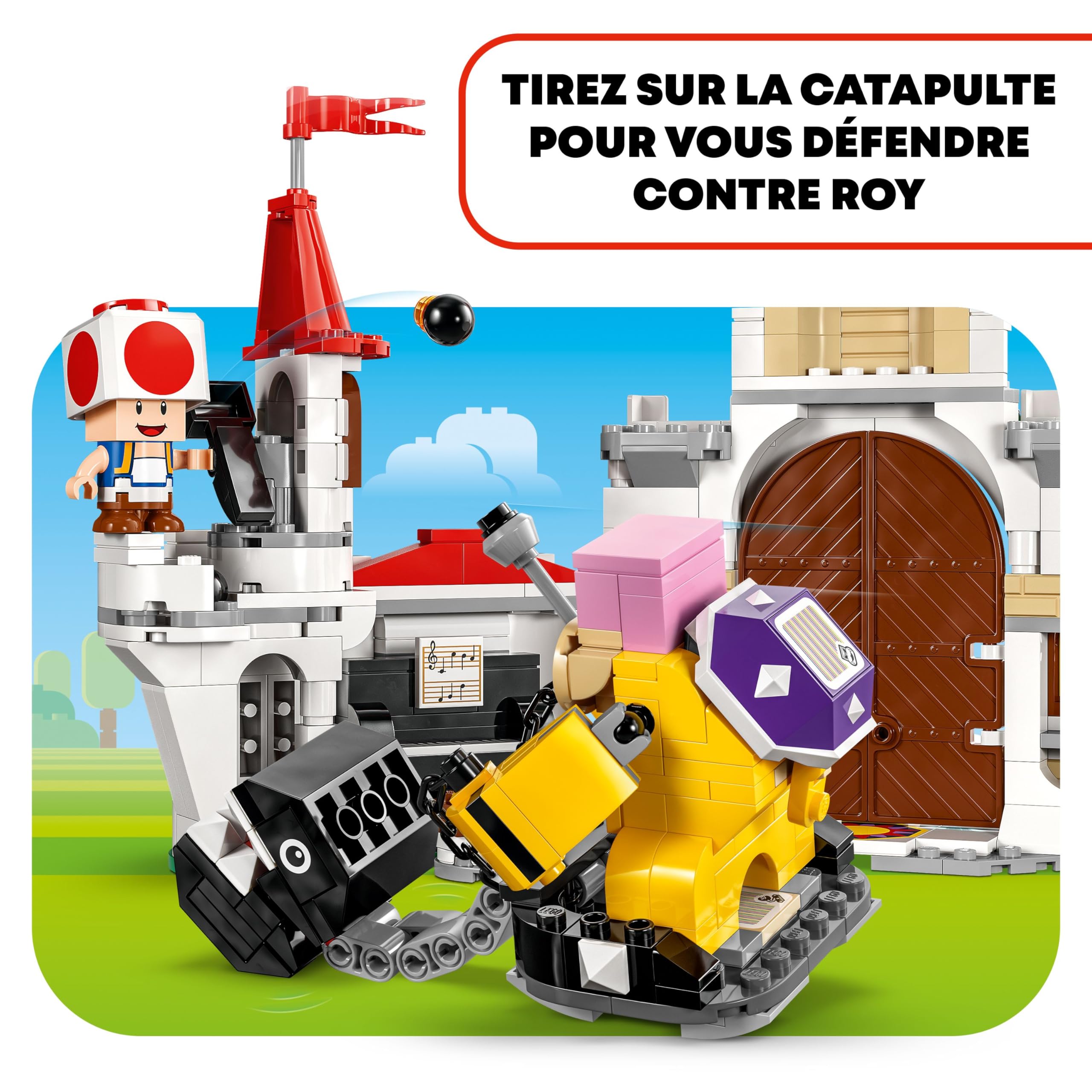 LEGO Super Mario Combat Contre Roy au Château de Peach - Jouet avec des Personnages Nintendo - Set d’Aventures pour Enfants - Idée Cadeau pour Garçons, Filles et Fans de Jeux Vidéo dès 7 Ans 71435
