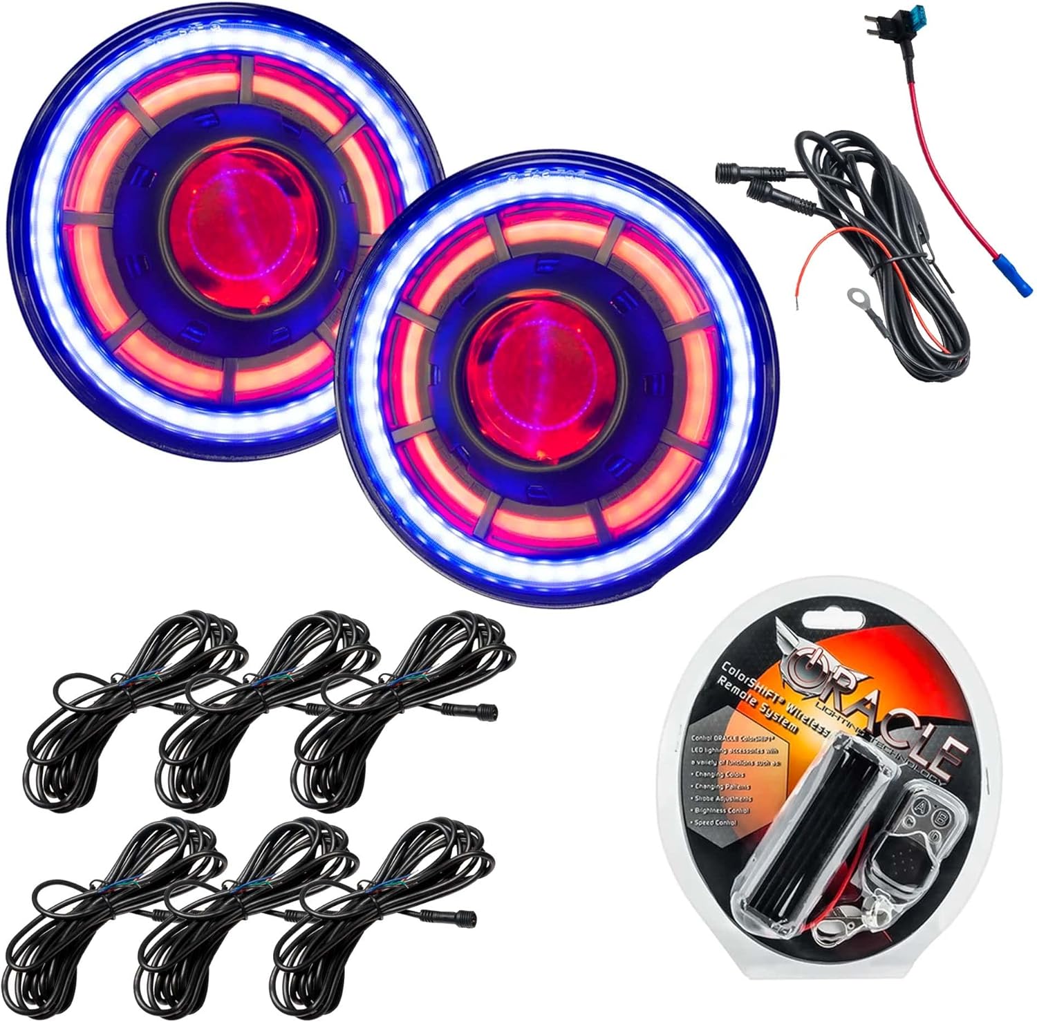 Oracle Lighting 5876-330: Oculus 7" Colorshift Bi-Led Projector Headlights For Jeep Wrangler Jk