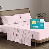 Vista 28 de Thread Spread - Juego de sábanas de 100% algodón egipcio con tejido de satén de 800 hilos de la colección Exotic Hotel, color blanco y marfil