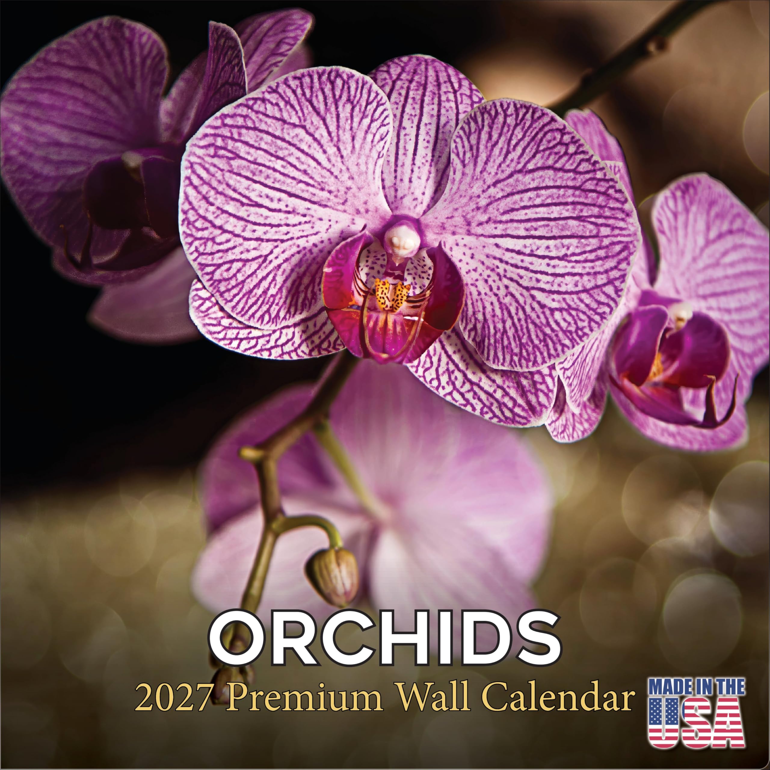 Calendario 2024 2025 con orchidee, calendario mensile da parete, 30,5 x 61 cm, aperto, carta spessa senza sbavature, idea regalo, calendario per insegnanti accademici, organizzazione e pianificazione