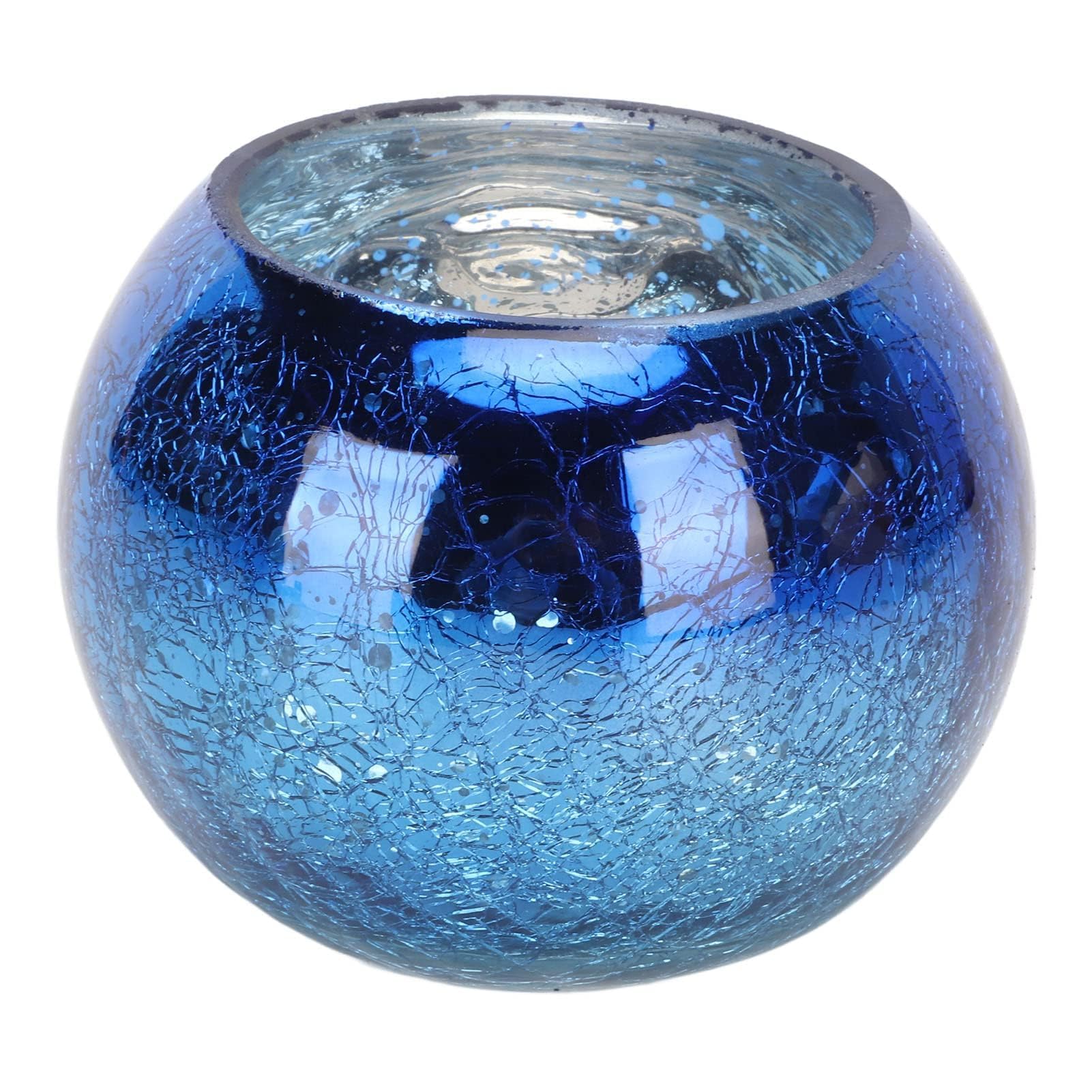 Portacandele in Vetro Decorativo, Sfumatura Blu, per Candele Votive, Matrimoni, Chiesa, Camera da Letto, Decorazione Tavola, Feste di Compleanno