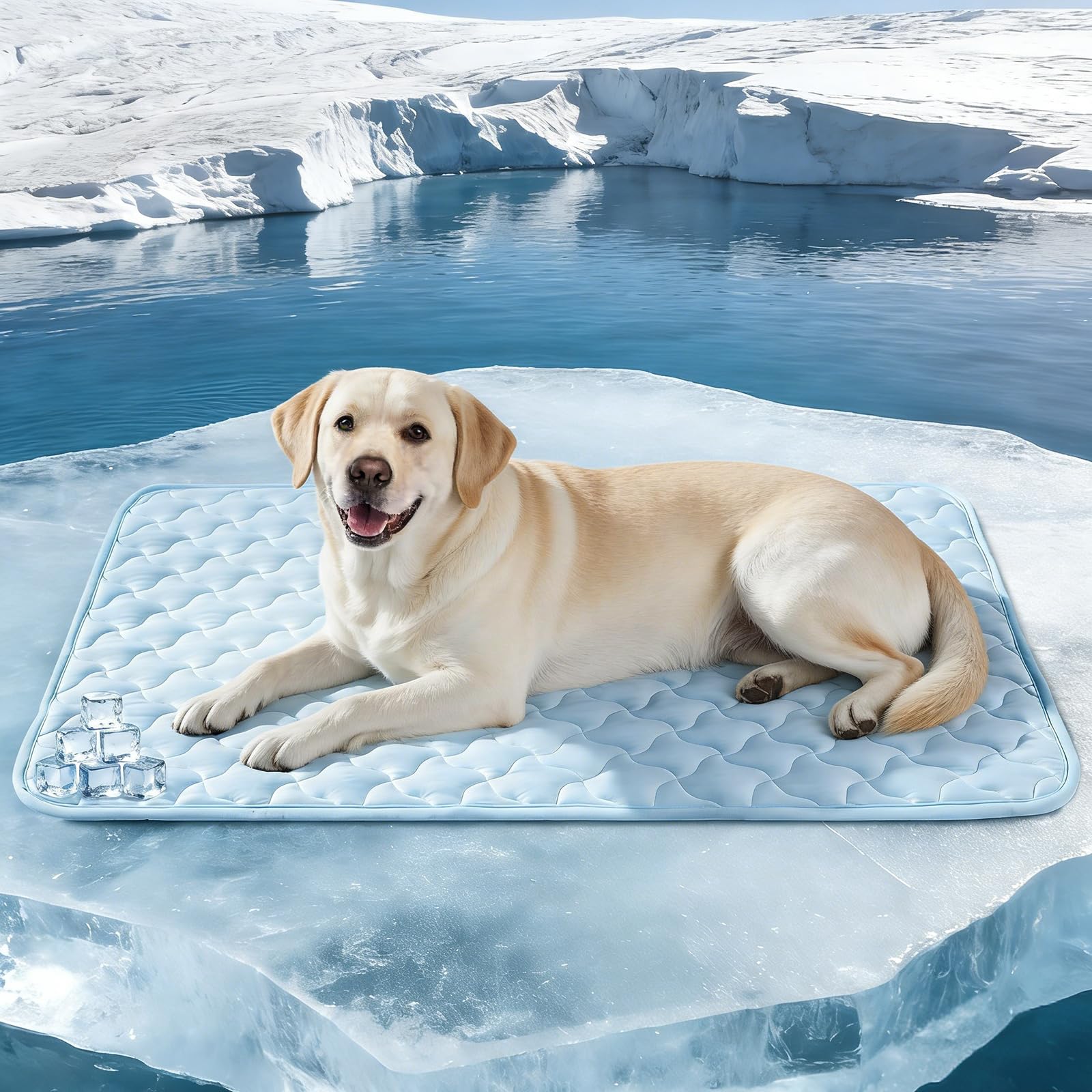 JOEJOY Esterilla de refrigeración para perros, alfombrilla autorefrigerante para perros, cojín de refrigeración de verano para perros, manta de refrigeración portátil duradera para perros, lavable