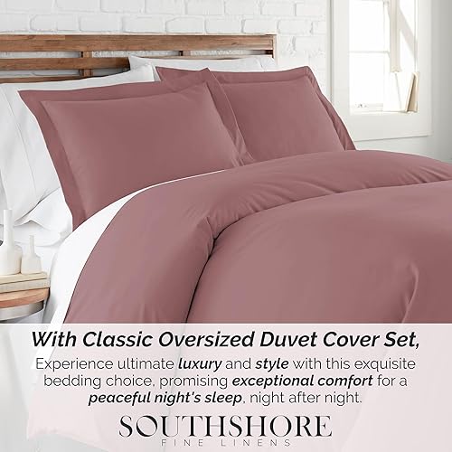 Miniatura 8 de Southshore Fine Living, Inc. Colección Premium - Juego de funda de edredón de gran tamaño, fácil cuidado, funda de edredón suave de 3 piezas con dos