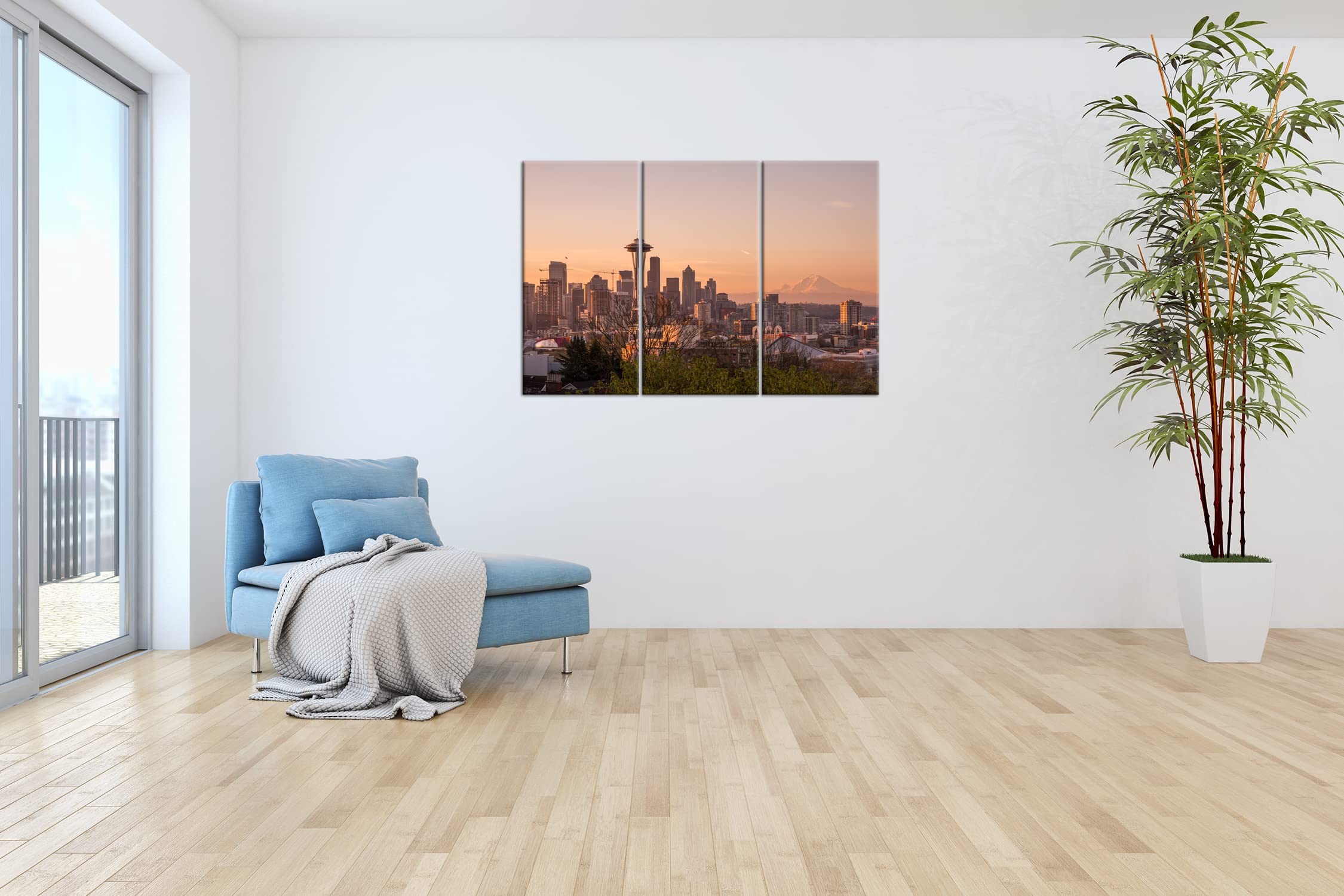 deyoli Gigantica Metropole Formato: 3 pezzi, 120 x 80 cm, stampa digitale di alta qualità con cornice, nessun poster o poster